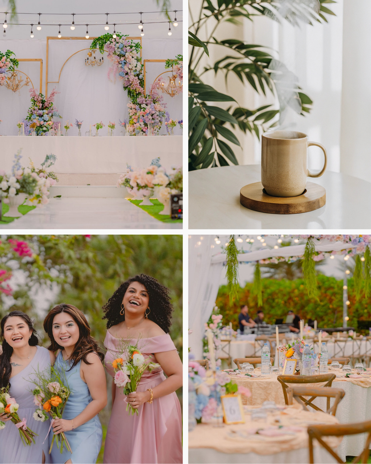 Garden wedding ceremony styling in Abu Dhabi