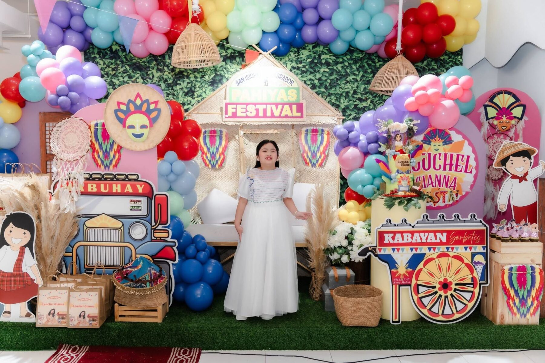 Backdrop design for a milestone birthday celebration